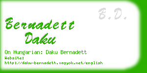 bernadett daku business card